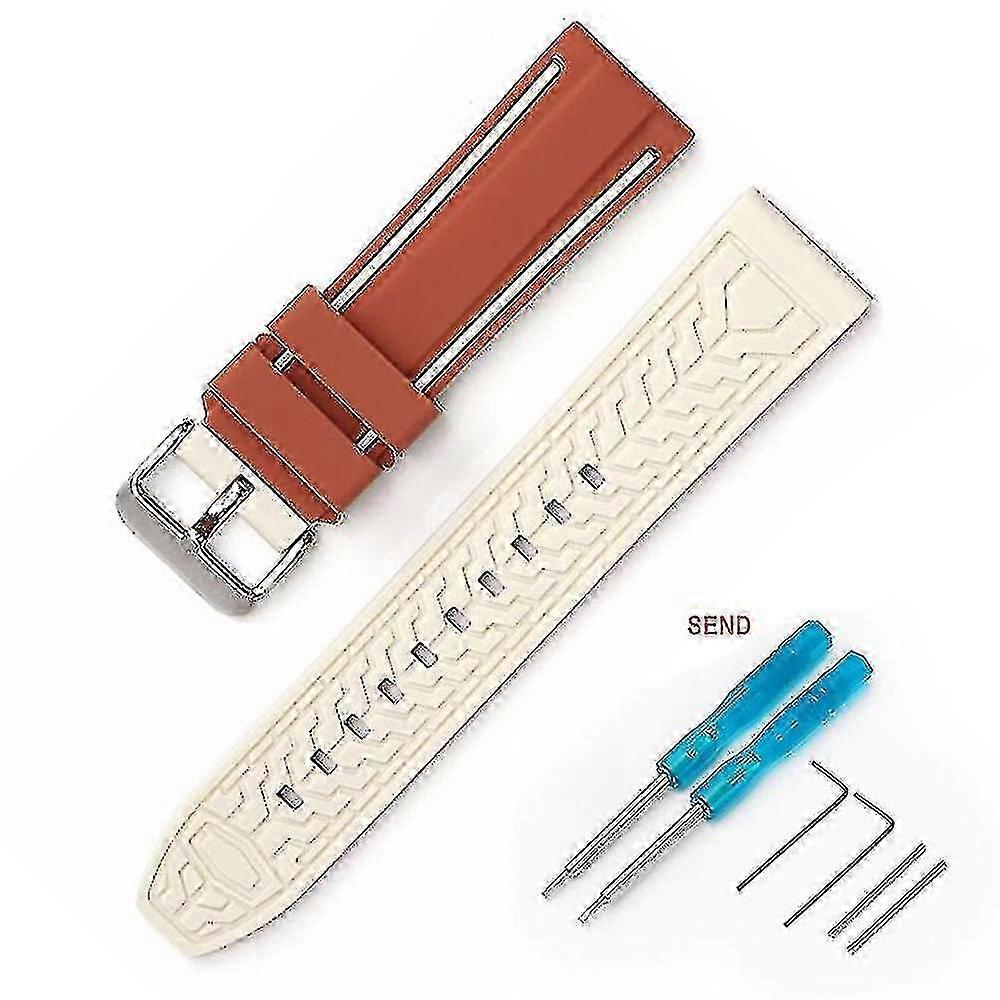 22mm For Blancpain & Swatch Fifty Fathoms Two-color Silicone Strap Included Tool f74