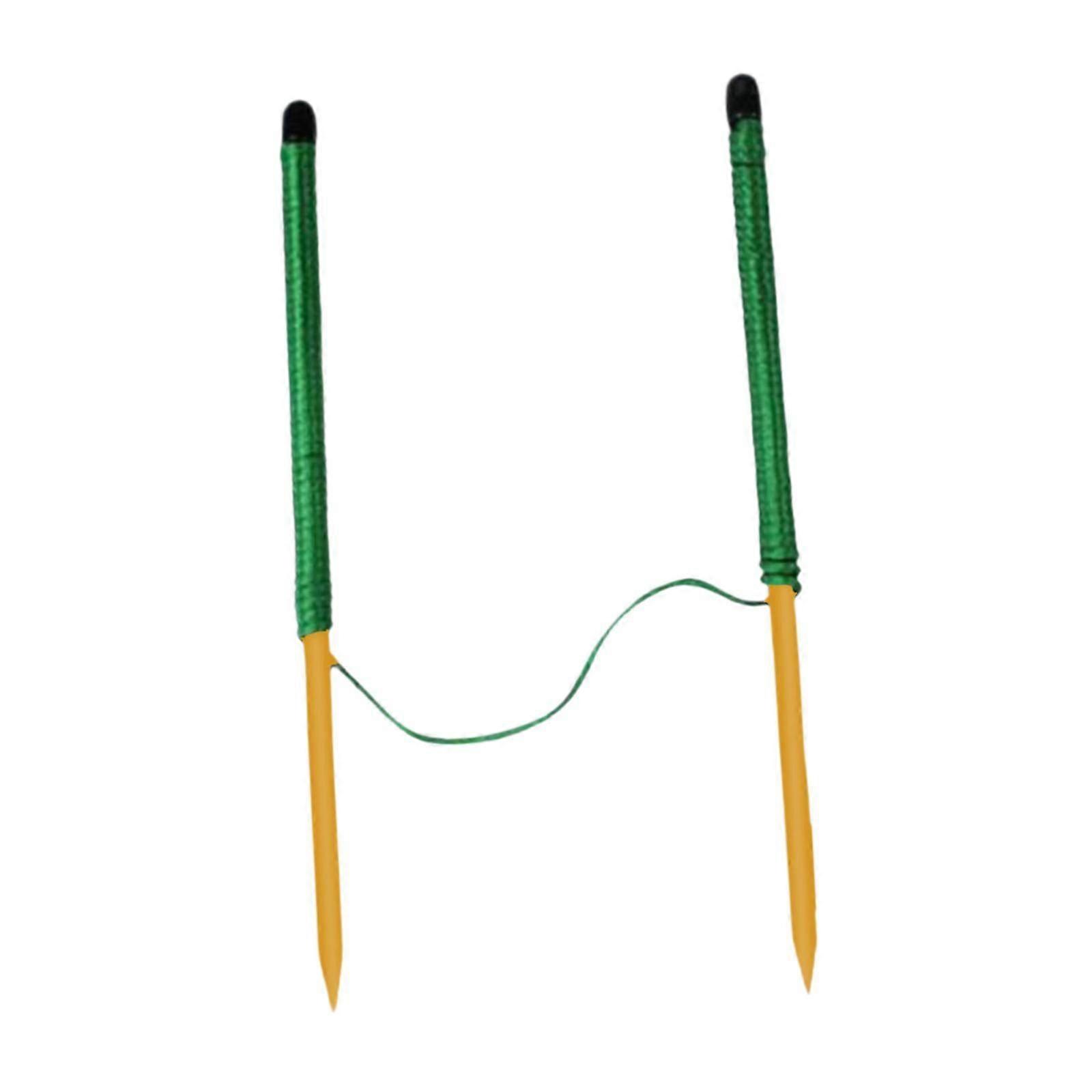Golf Putting String avec Pegs Direction Corde Portable Alignement Entraînement Aide Jaune