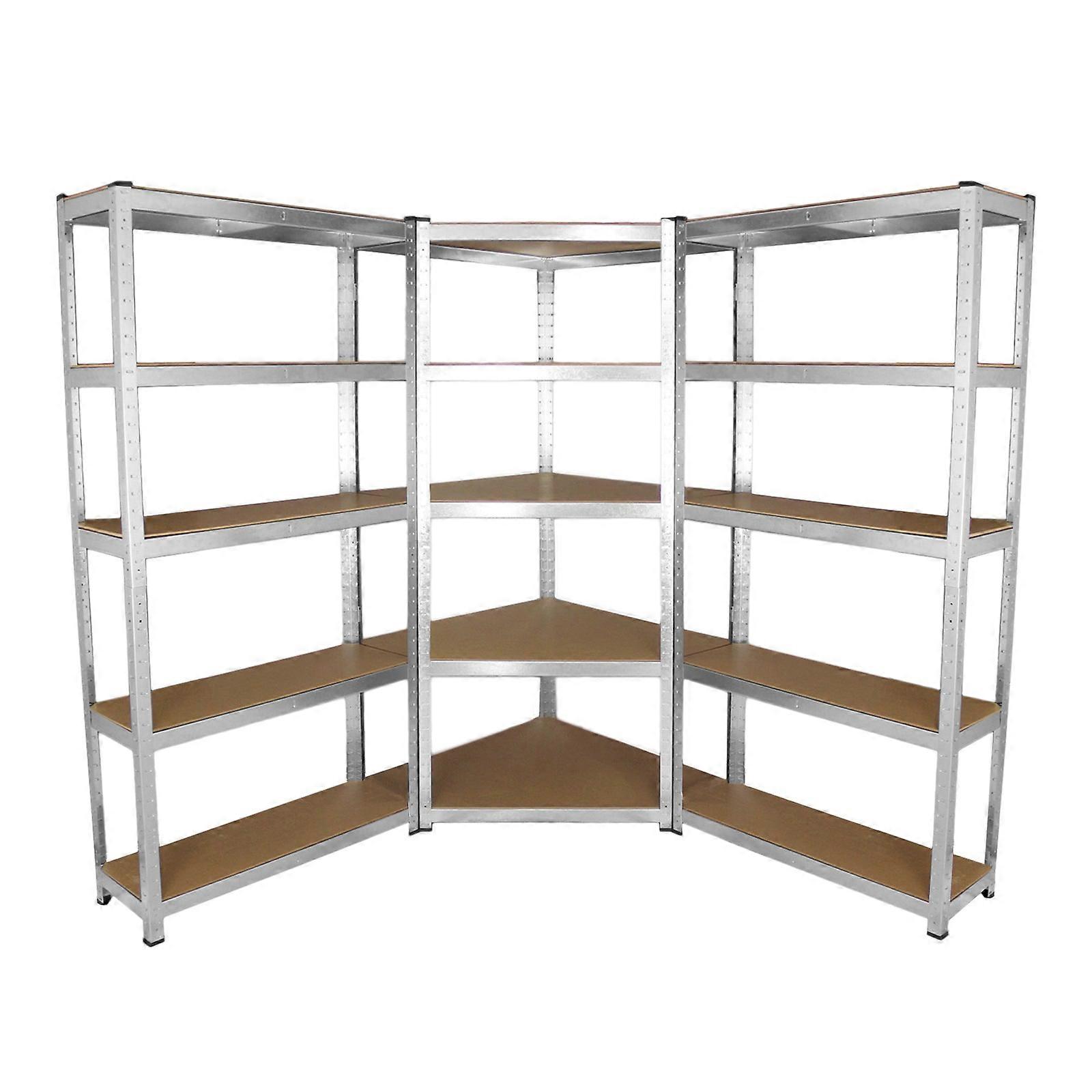 Galwix 90cm Racking Bundle: Corner Shelving and 2 Garage Racking Bays