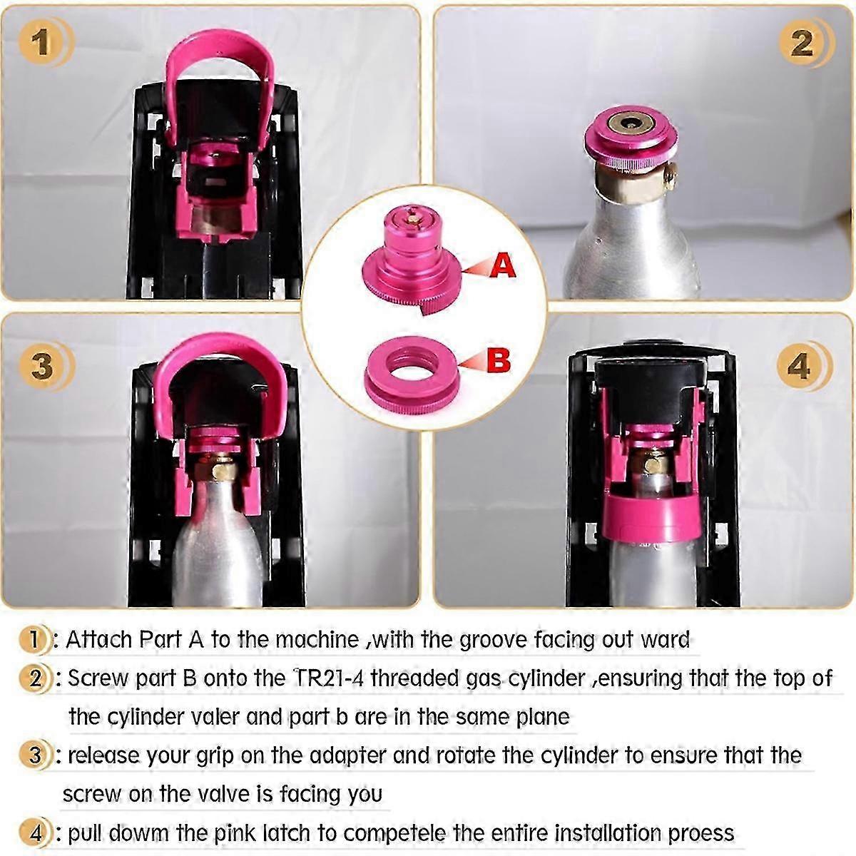 Co2 Quick Adapter compatible Soda Water Machine compatible DUO/ART/,Co2 Tanks Adapter compatible Sod