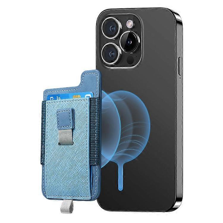 MC-W14 Magnetic Pull-Out Card Holder Large Capacity PU Leather Card Bag