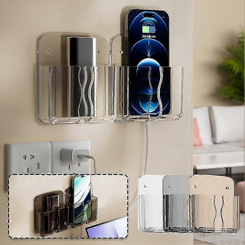 Wall-Mounted Remote Control Storage Rack Mobile Phone Hook Storage Box