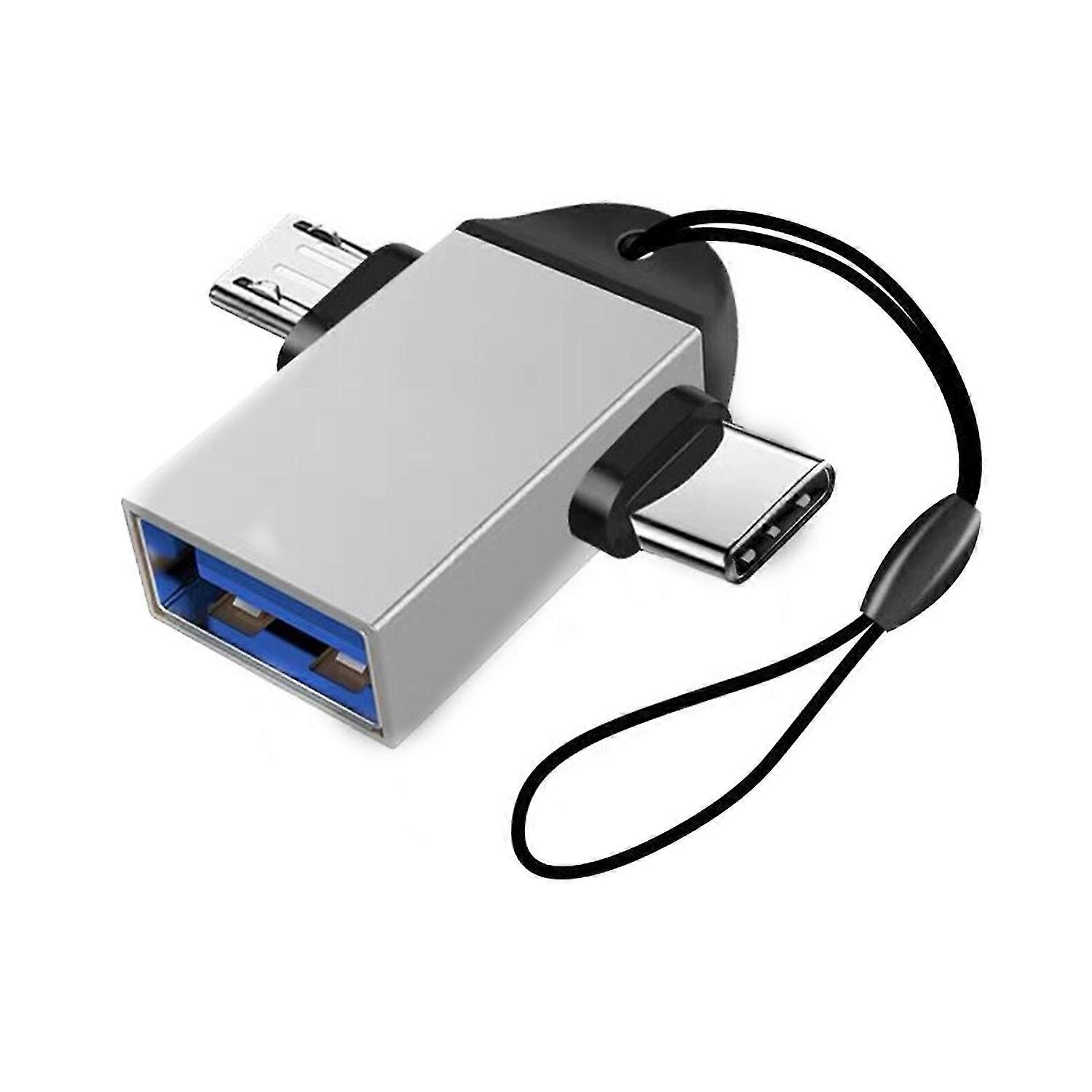 Portable 2-in-1 USB3.0 to TYPE-C OTG Adapter Data Transfer Converter for Mobile Phone Tablet Laptop
