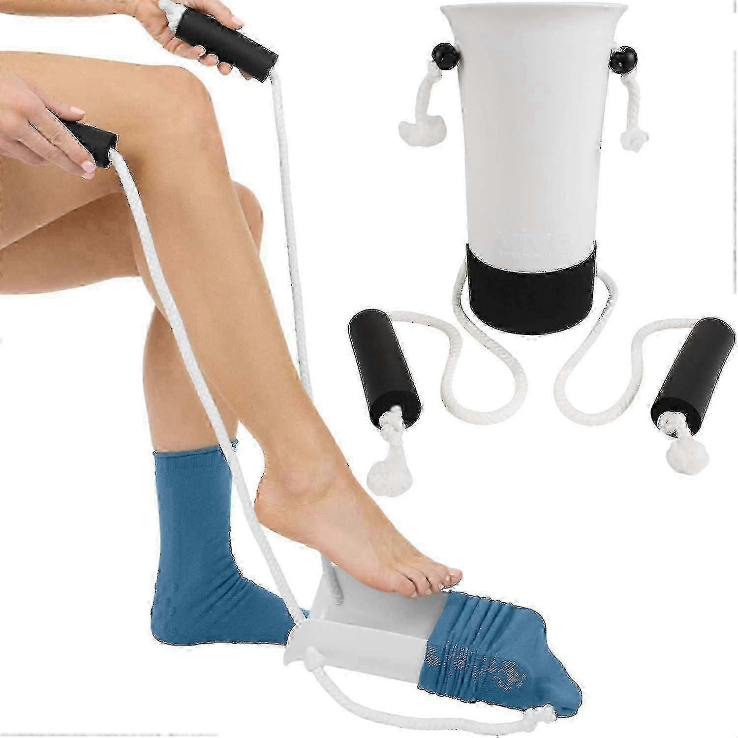 Easy On And Off Stocking Slider - Dispositif d’aide à la traction - Outil d’aide à l’aide à la chaussette de compression - Puller, pour personnes âgées, enceintes, - Aide à l’aide à la traction