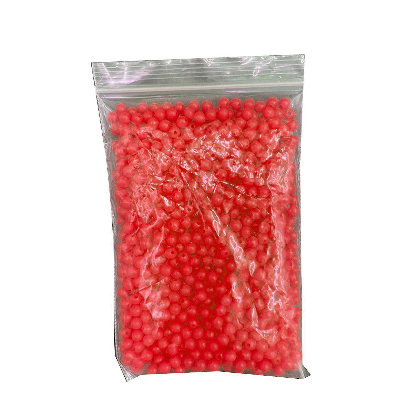 1000Pcs/set ψαρεύοντας λαμπερές χάντρες ανάμεικτες χάντρες λάμψης αλιείας υψηλής φωτεινότητας για τους λάτρεις του ψαρέματος νύχτας κόκκινο σκληρό