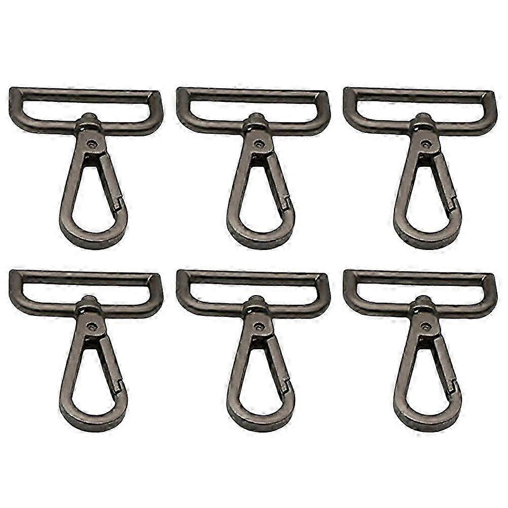 10Pcs Keychain Hooks with Swivel D-rings Heavy Duty Snap Lobster Claw Clasp Hooks for Lanyard(Black)