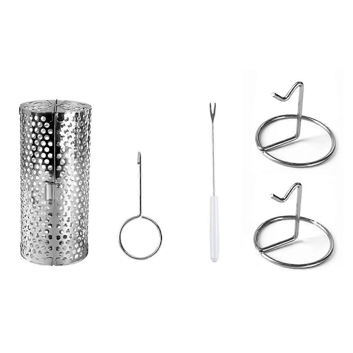 Barbecue Rolling Grill Basket BBQ Net Tube Grill Basket B