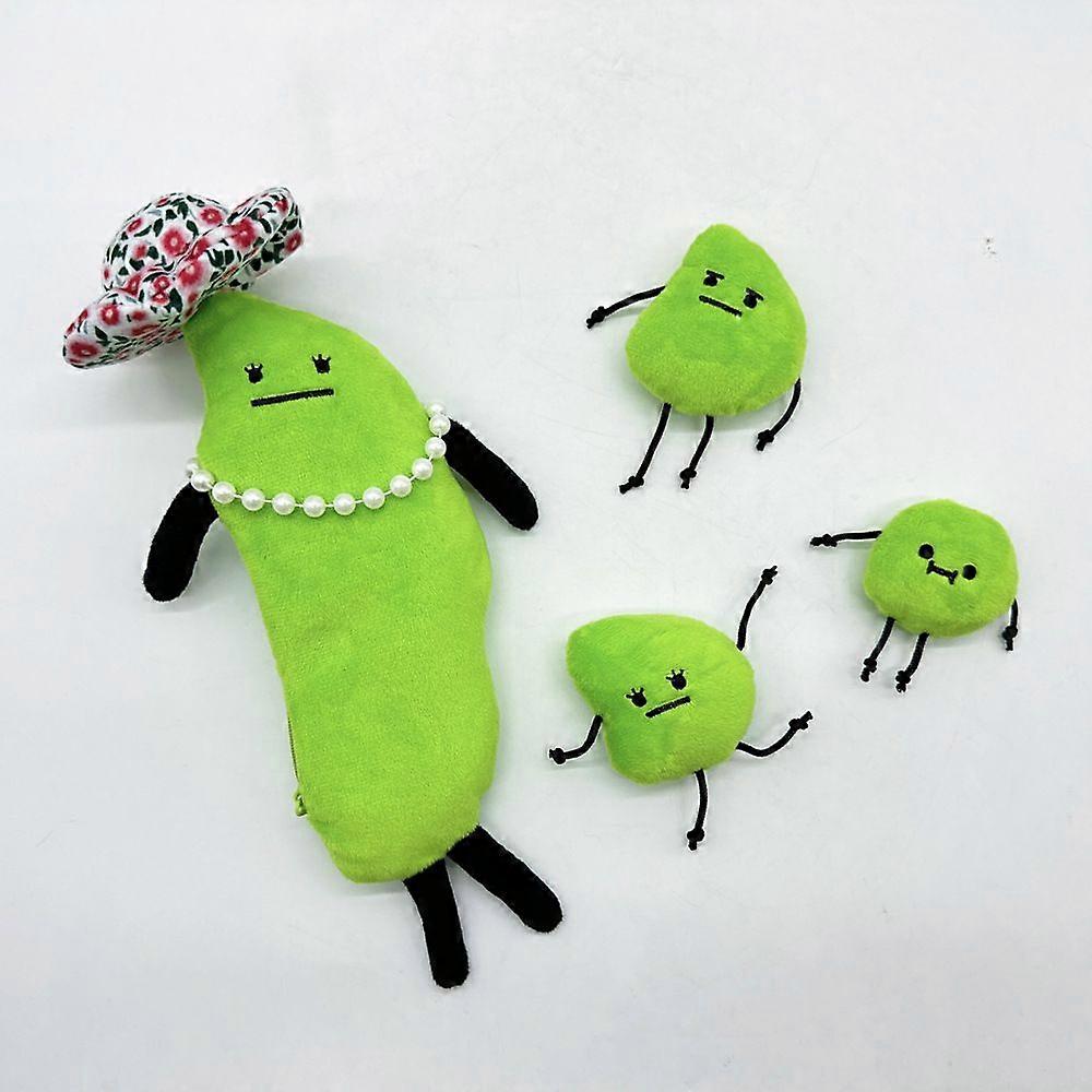 Peluche Famille Edamame – Secret Staycation – Oreiller Doux 31 Cm, Super Mignon !