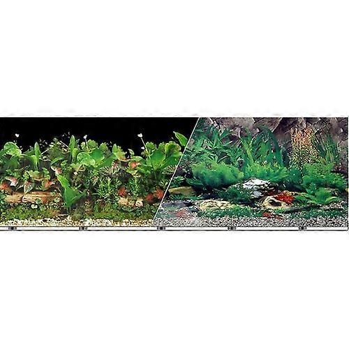 Blue Ribbon Pet Products Vibran-Sea Double Sided Background, Freshwater Black & Tropical Freshwater, 12 Inches X 50 Feet