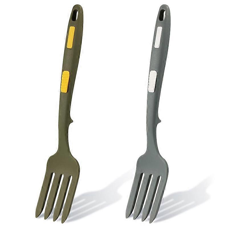 2Pcs Silicone Flexible Forks, Silicone Cooking Fork Heat , Multifunctional Nonstick Blending Fork fo