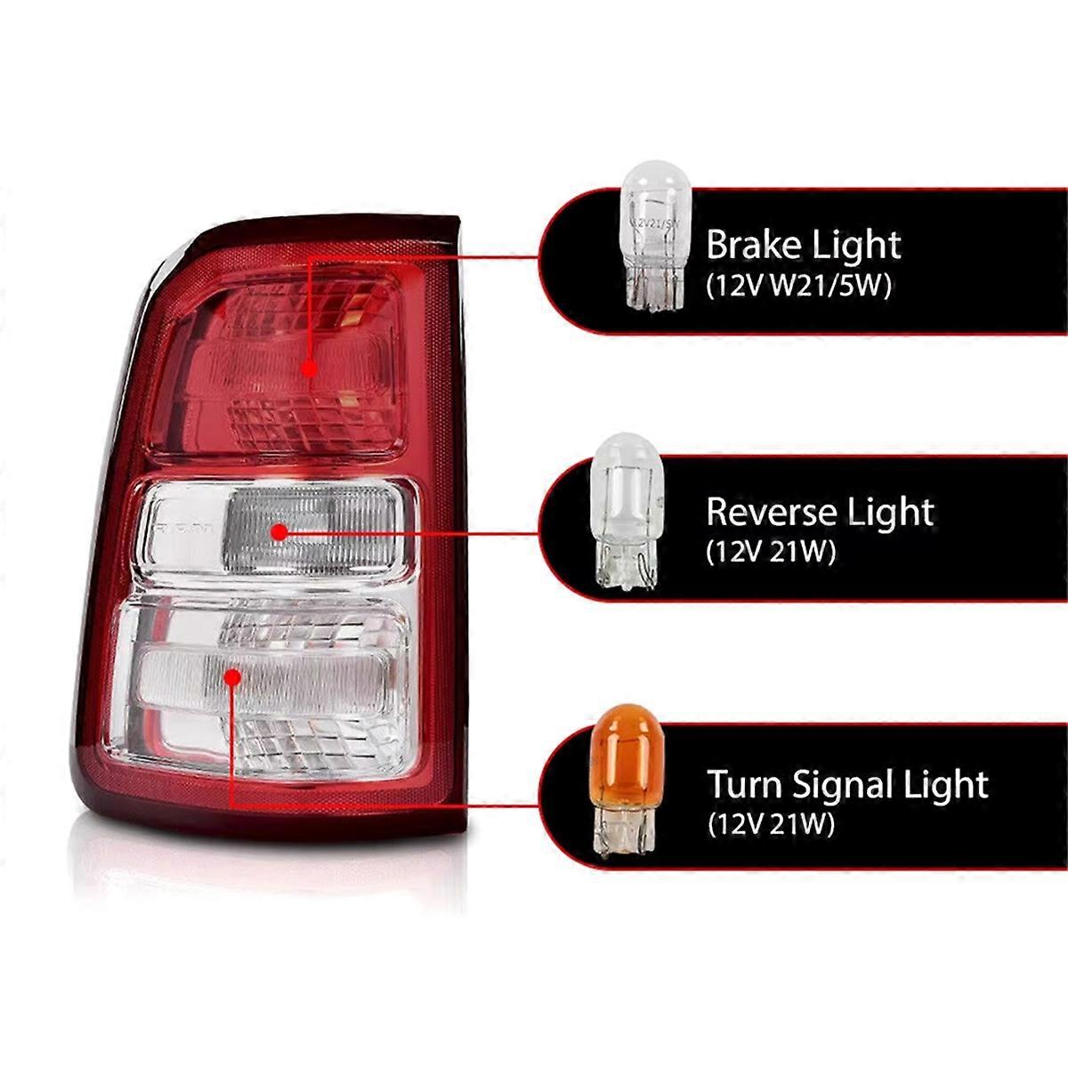 Side Tail Lamp Assembly Rear Brake Turn Signal Light for Dodge Ram 1500 DT 2019 2020 2021