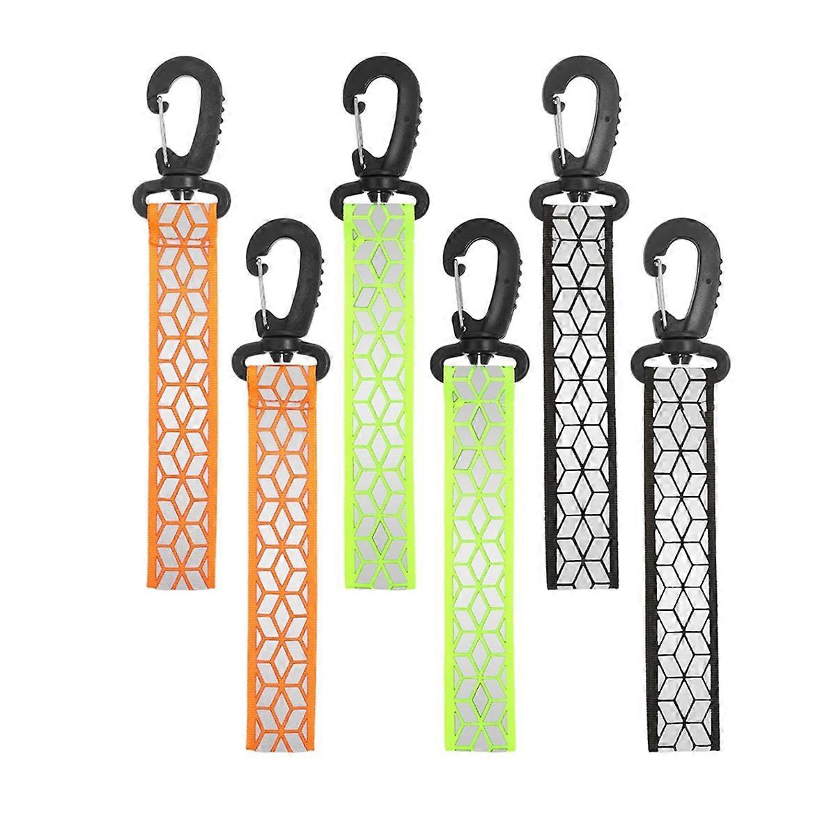 6Pcs Reflective Strips, Safety Reflector Pendants Reflective Pendants