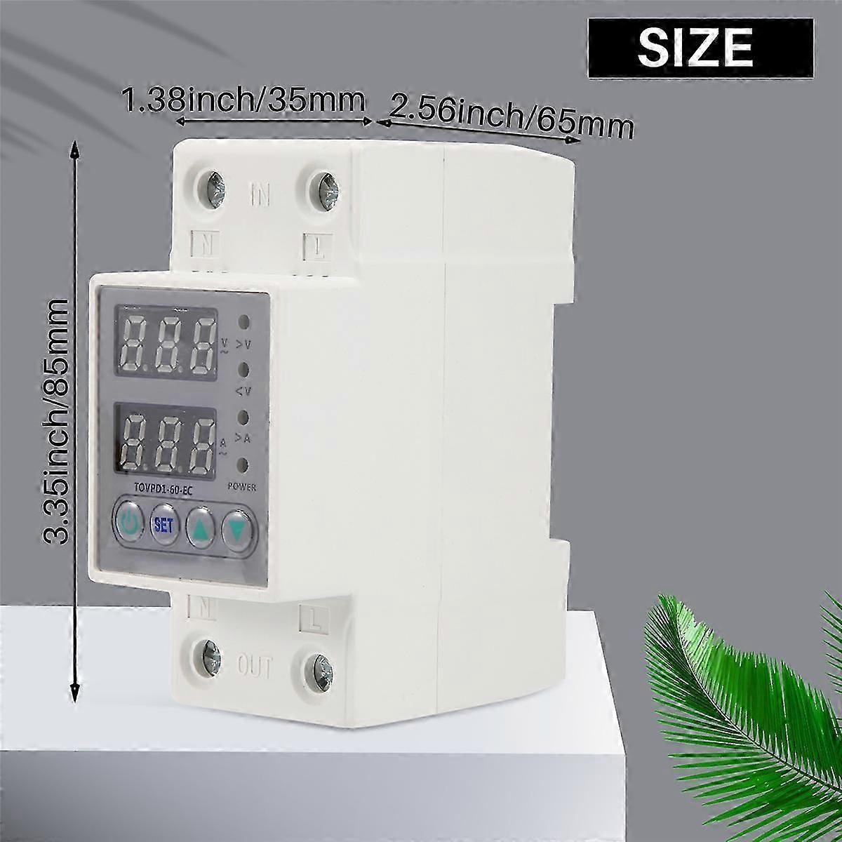 2026 new Din Rail Dual Display Adjustable over Voltage Current and Under Voltage Protective Device Protector