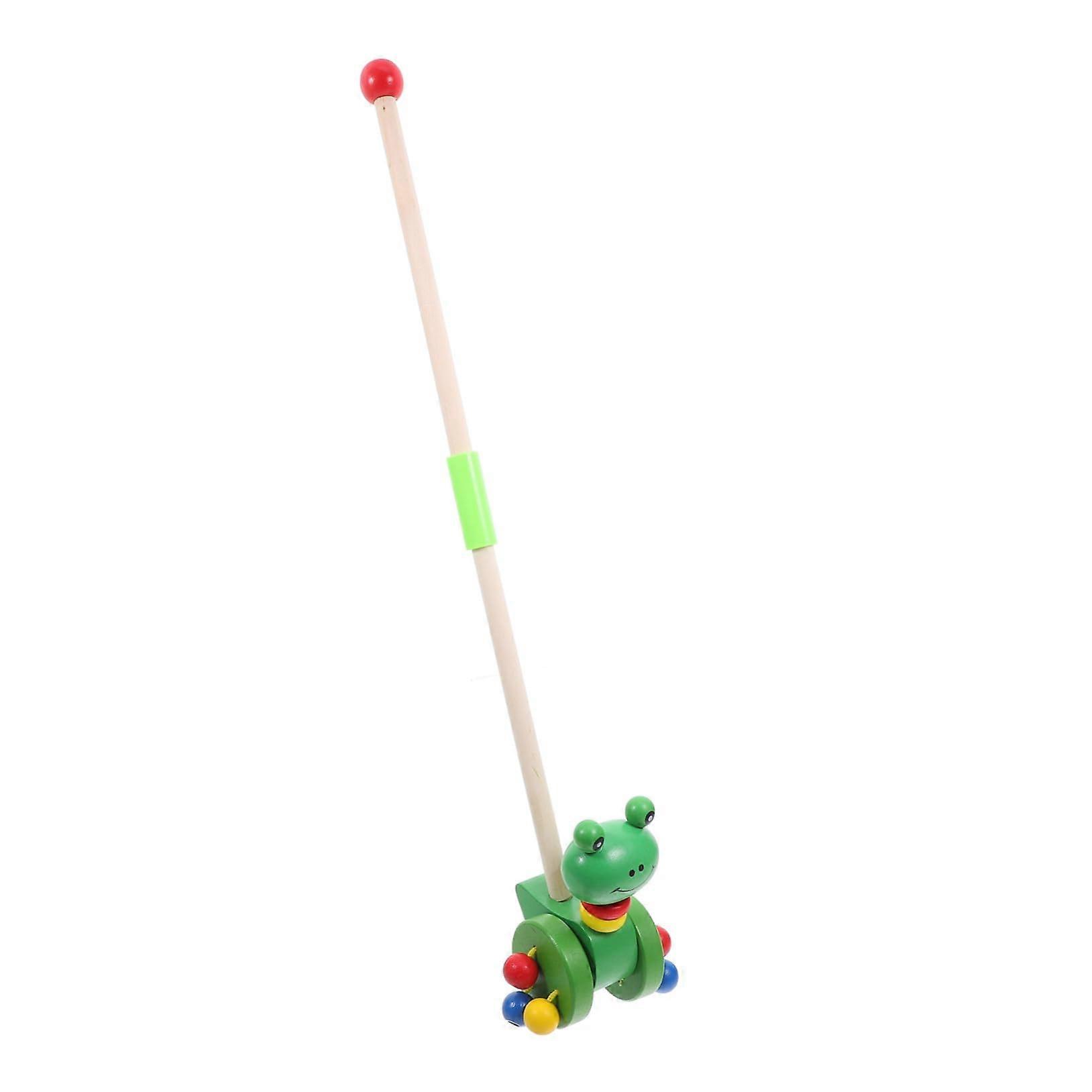 Cartoon Animal Push Cart Toy Walker for Kids 1-3 Years, Lightweight Wooden Design, Educational Activity Toy, Colorful Animal Shapes