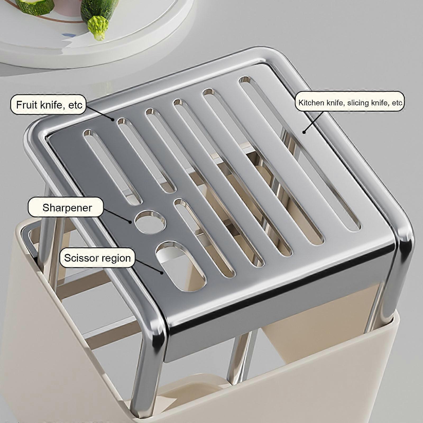 Multifunctional Kitchen Organizes Slanted Cutlery Slot Storage Shelf ...