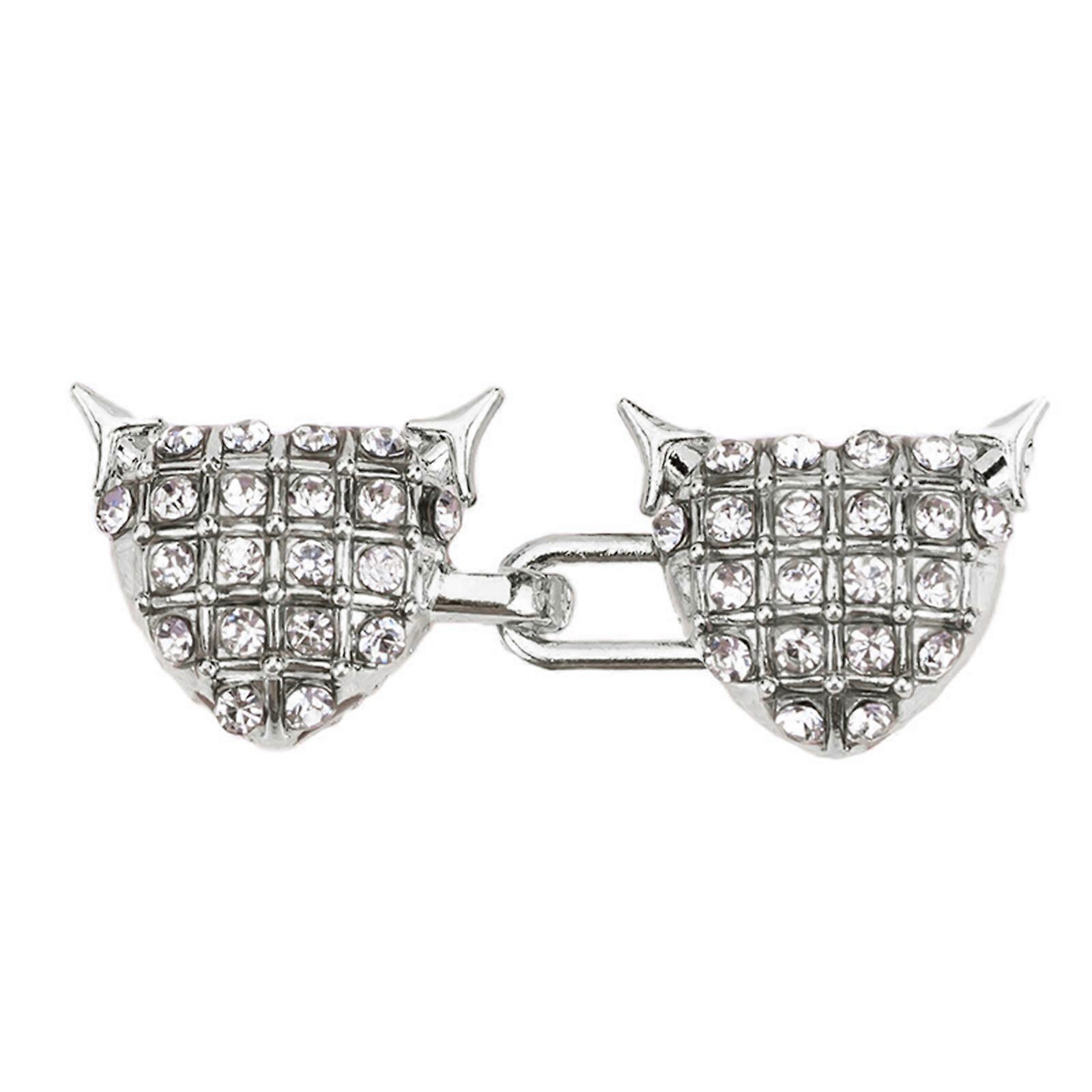 Devil Heart Shape Dra åt midjan Knapp för kvinnor Kjol Byxor Jeans Dra åt midjan Clip Metallstift Kläder Fästning silver