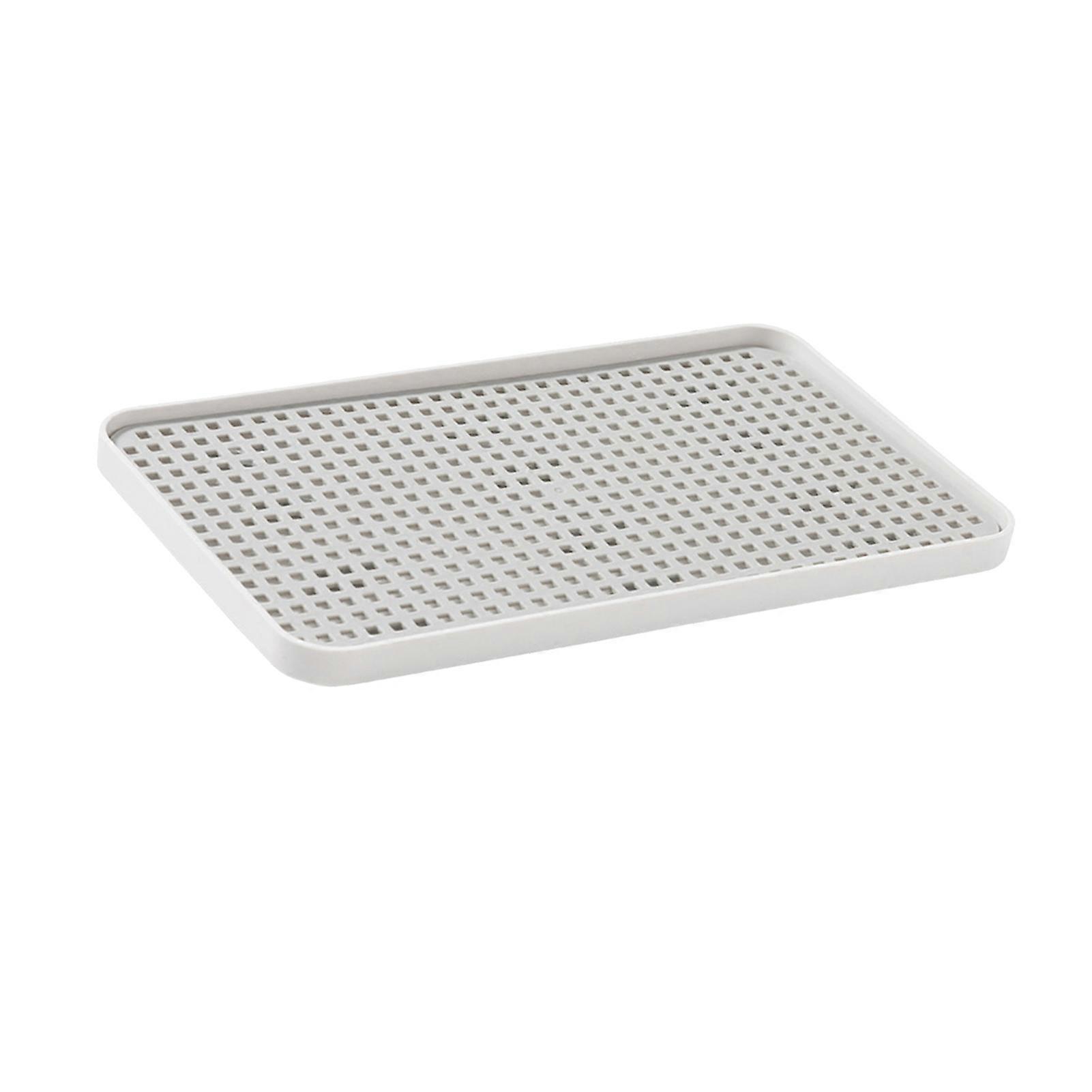 Double Layer Drain Tray Dish Drainer 31x17.5x2.3cm PP Drying Rack