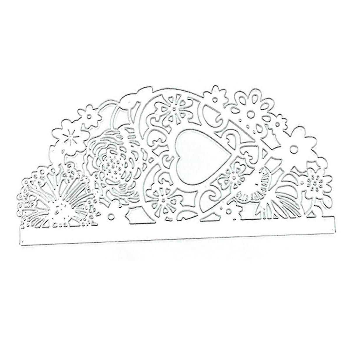 DIY spetskärlekshälsningskort spetsmetallprägling