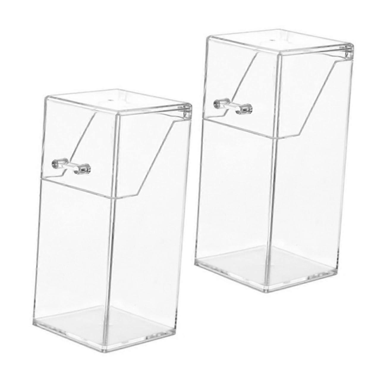 Set of transparent makeup brush holder storage box for bathroom dressing table