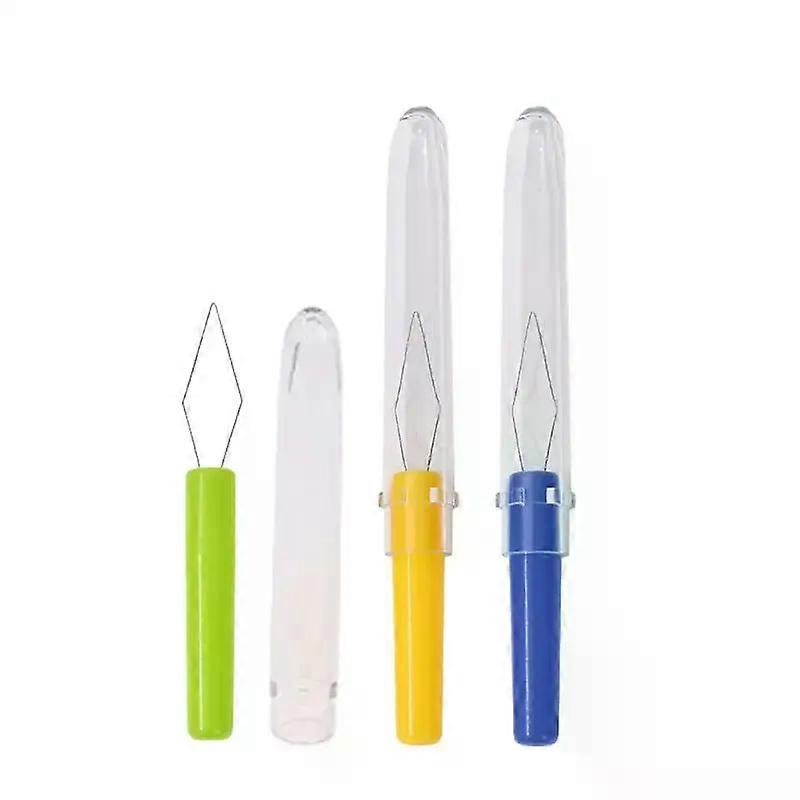 3PCS Needle Threader with Cover Automatic Small Threader Tool Plastic Needle Changer Portable Sewing handmade Accessories