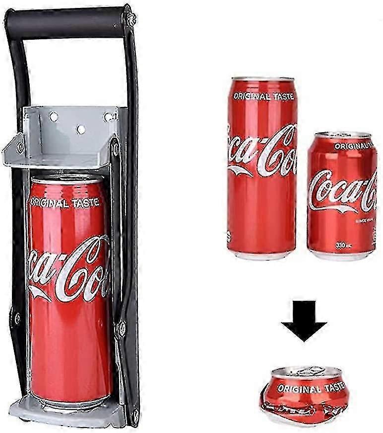 Can Crusher & Bottle Opener- 500ml Heavy Duty 16oz 2 In 1 Crushes Soda Cans