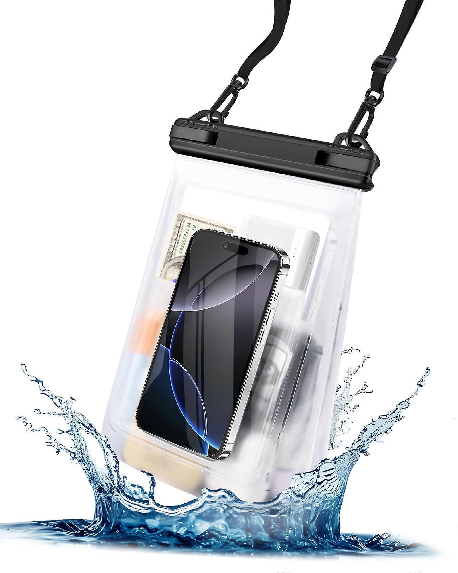Large Waterproof Phone Bag For iPhone, Galaxy, Google - Floating IPX8 Waterproof Pouch, Large Size