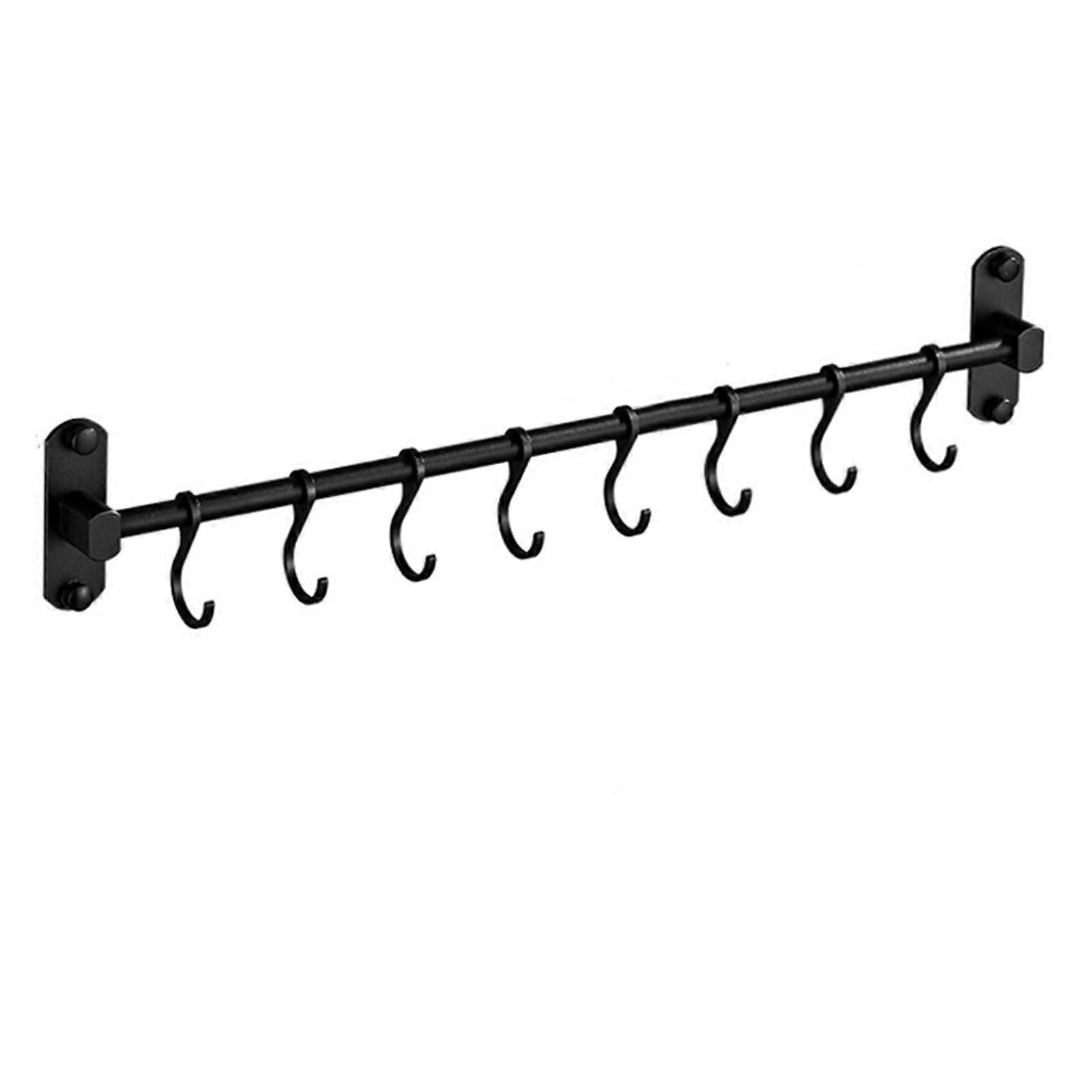 8 Hook Kitchen Rail 20-Inch Wall-Mounted Liner Shelf Kitchen Hanger For Kitchen