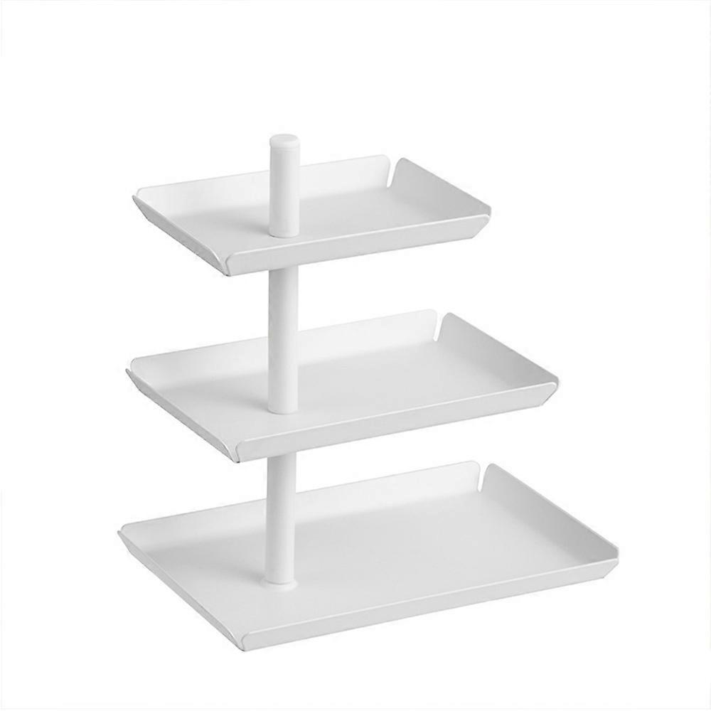 Bandeja de Servir Bolo de Frutas com 3 Camadas Tower' 4280 Aço Branco L 24.7 x W 15.7 x H 25.7 cm