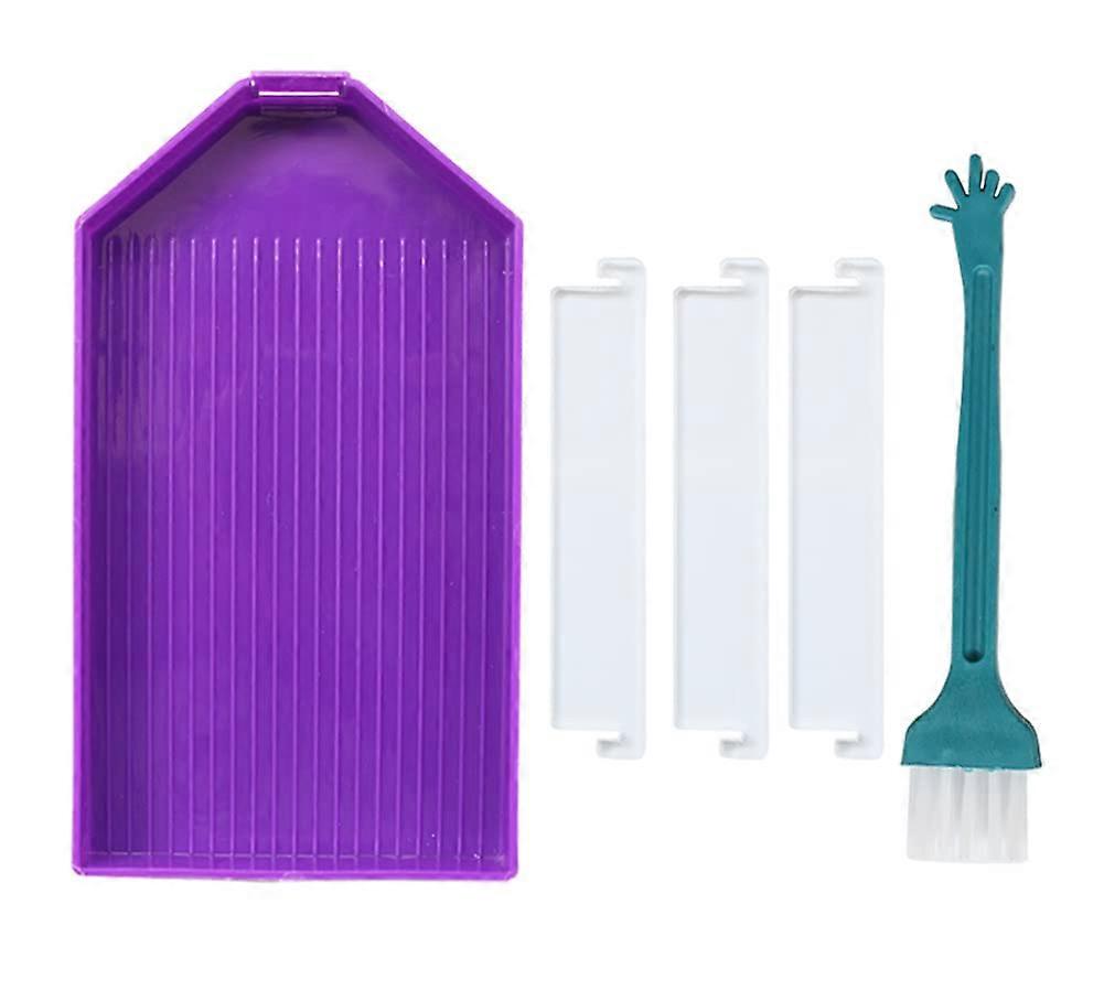 1PCS Diamond Painting Accessories Large Container Drill Disk, Nest and Parting Drilling Plate (Purple)