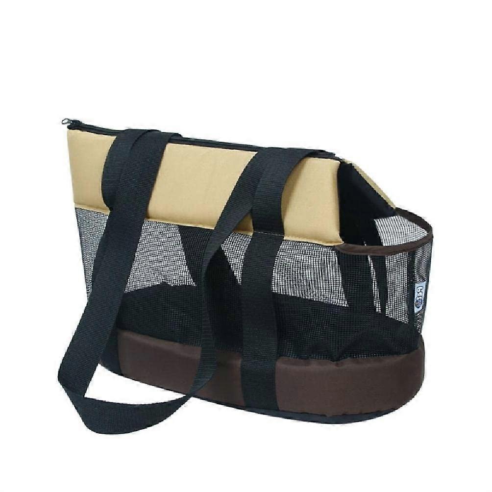 Portable Pet Cat Tote Bag with Mesh Design, Large Capacity, Safety Strap, Breathable for Medium Dogs and Cats