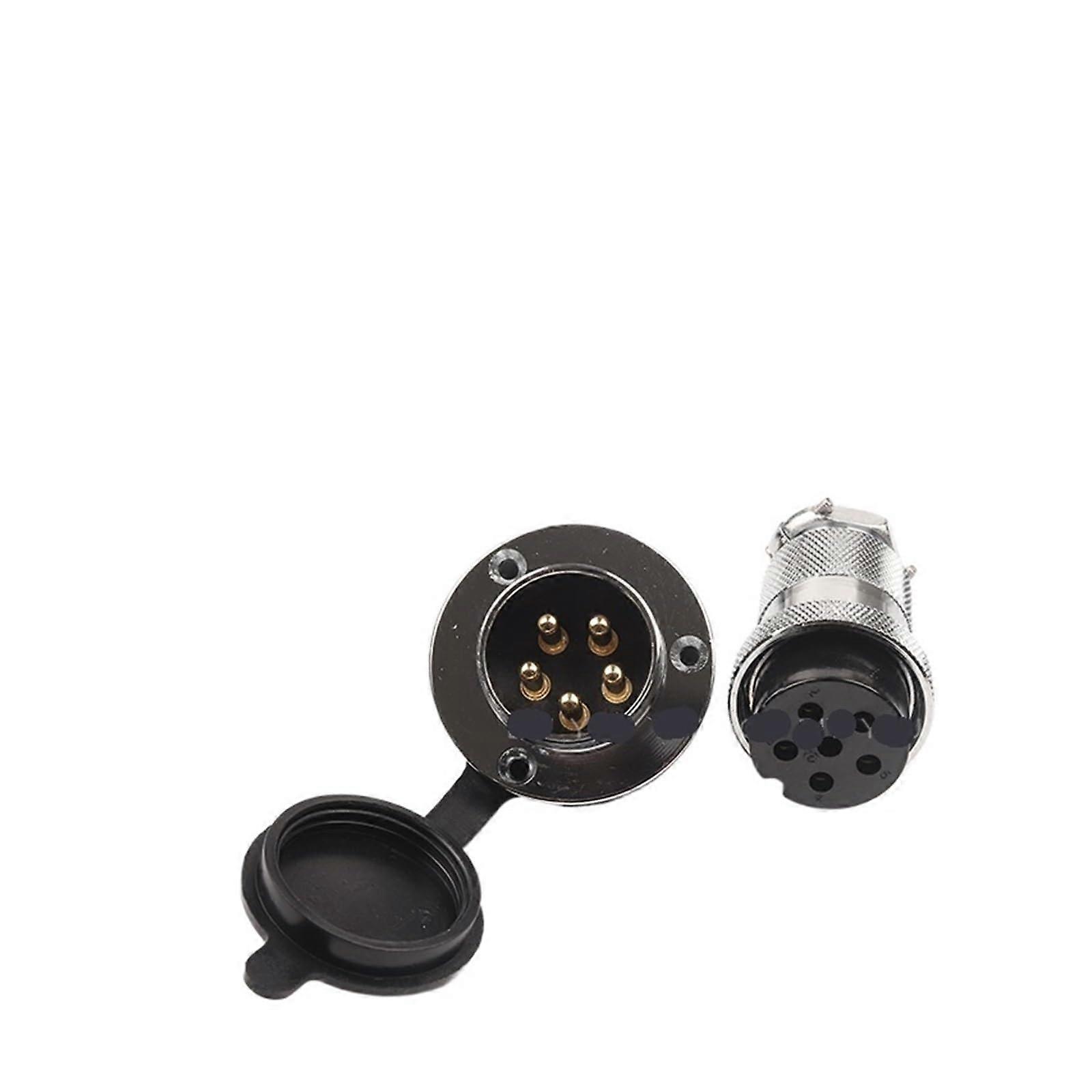 1 Set DF30 GX30 Aviation Connector 2 3 4 5 7 8 10 14 pin Female and Male Socket Round Flange Wire Connector(DF30-5 Round Flange)