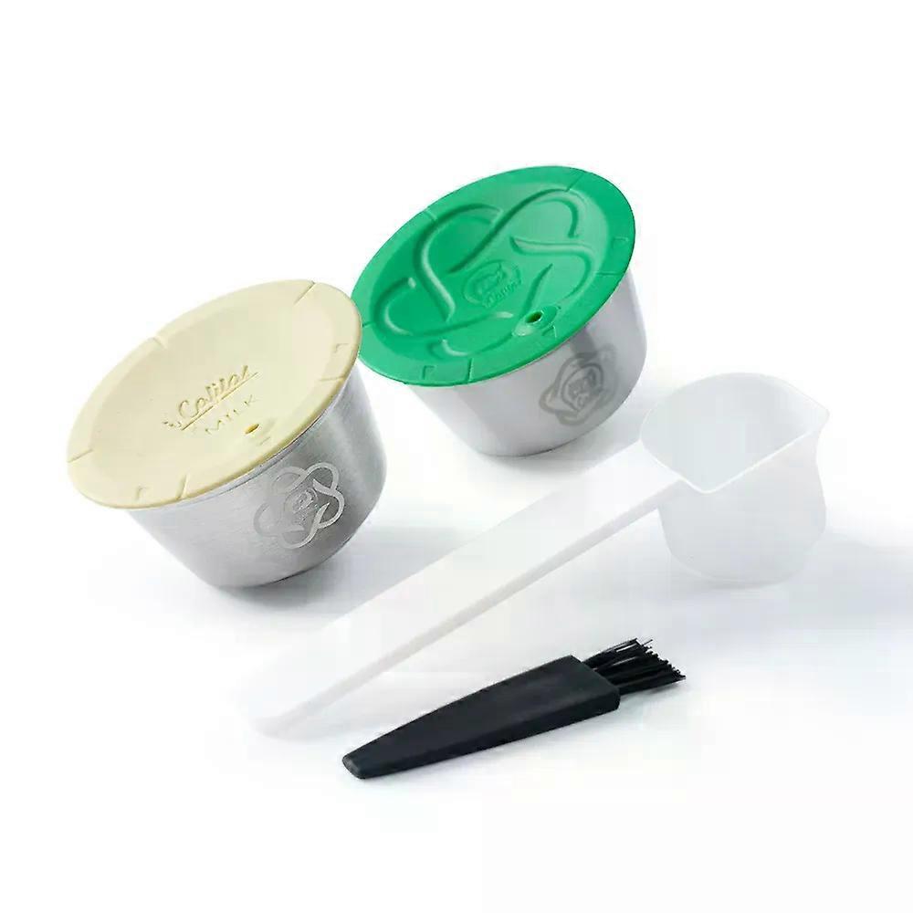 Upgrade Version Five Petals Reusable Milk Capsule compatible for Dolce Gusto Filter More Cream Coffee Refillable Maker Pods