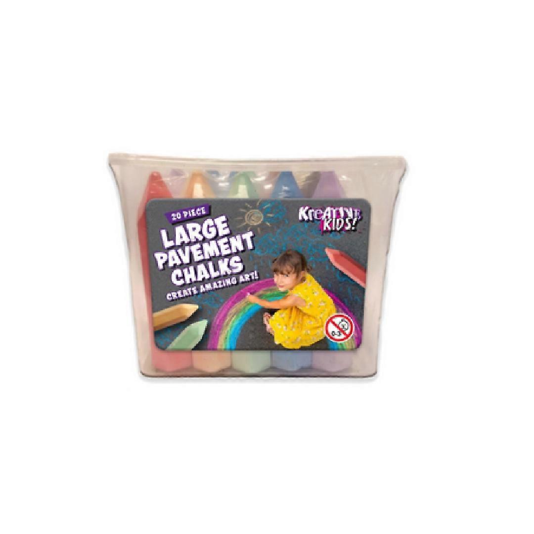 Kreative Kids Large Pavement Chalk 20 Pack Creative Set