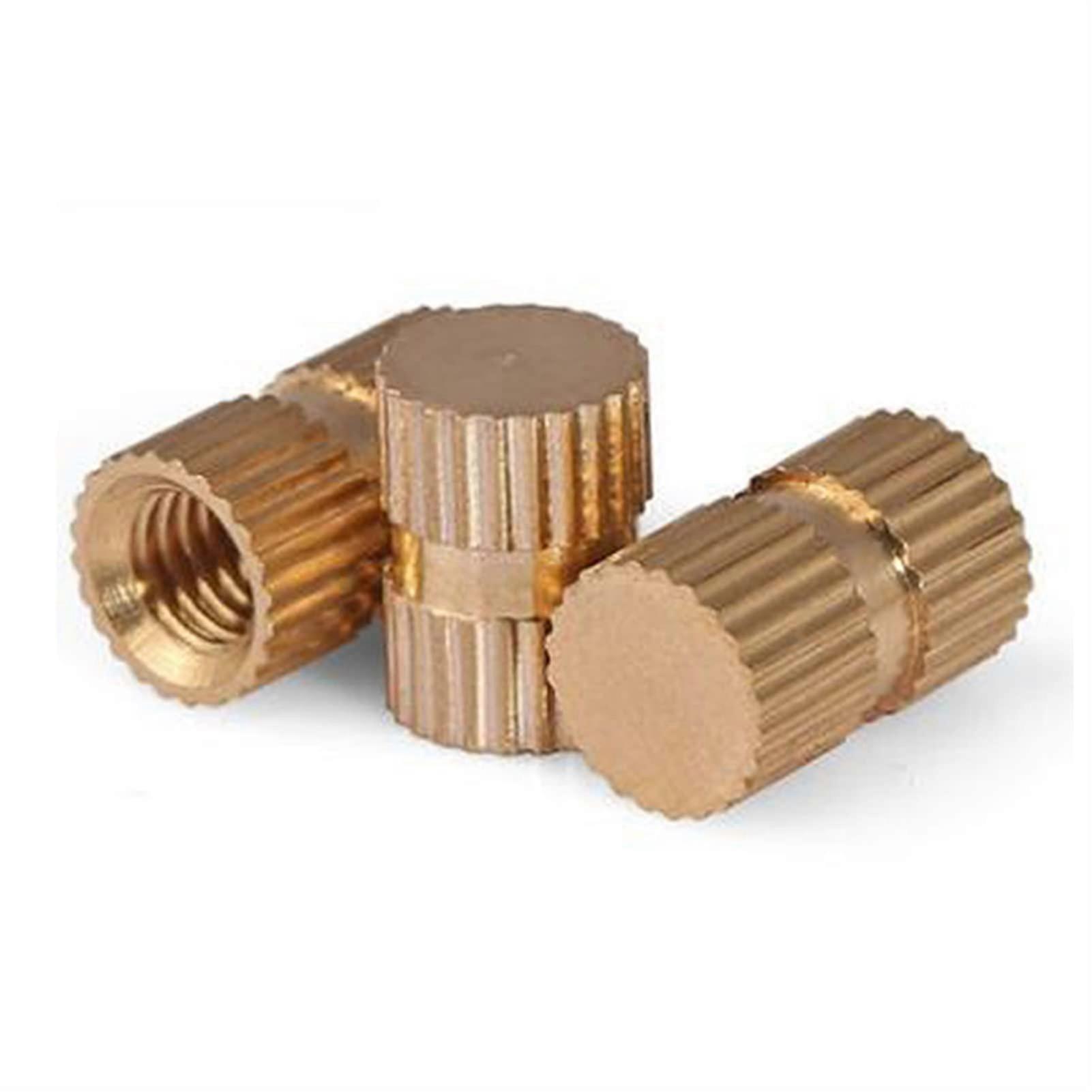 ZkenyaoRivet Nut M6 Brass Insert Nuts Blind Set Thumb Knurled Round Nut 100 Pcs