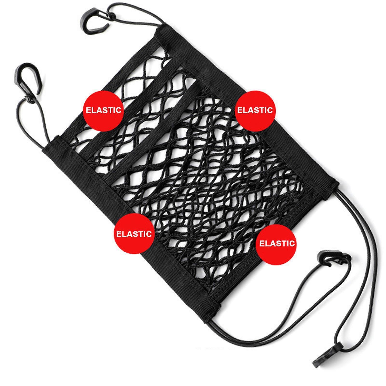 Bolsillo de red con cordón elástico Bolsillo de red de gran escalabilidad para colocar bocadillos y artículos diversos