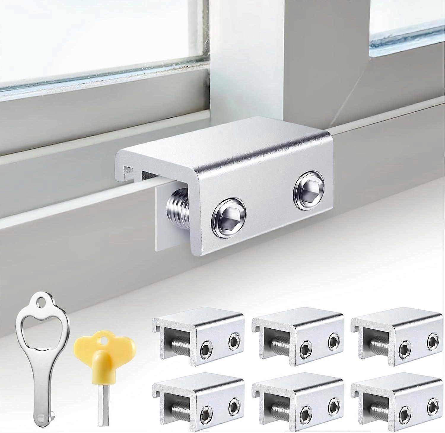 2025 Latest Model  Sliding Window Locks (6 Sets), Security Window Locks with