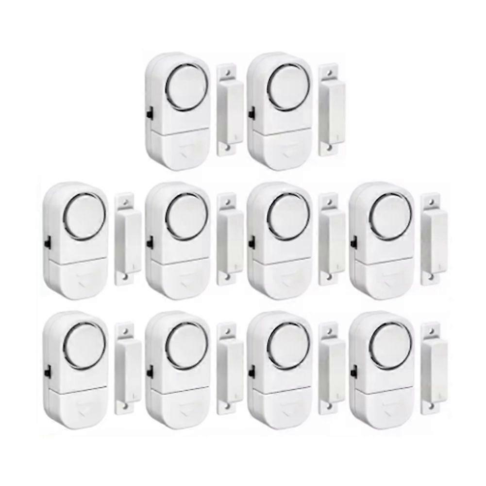 90db Wireless Security Alarm Door Window Sensor Independent Magnetic Opening Sensor Enhanced Home Safety 10Pcs