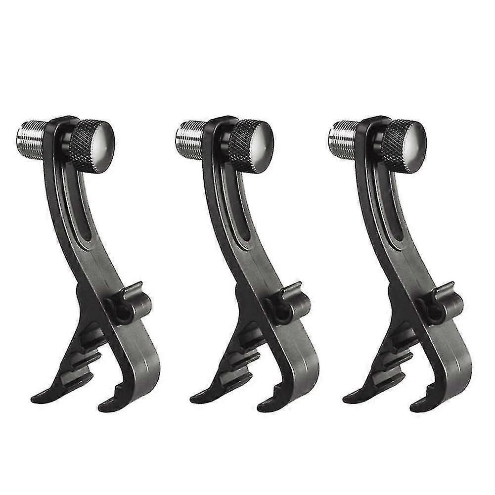 3 Pcs Adjable Clip Drum Clip Mount Microph Drum Mount Microph H Acce