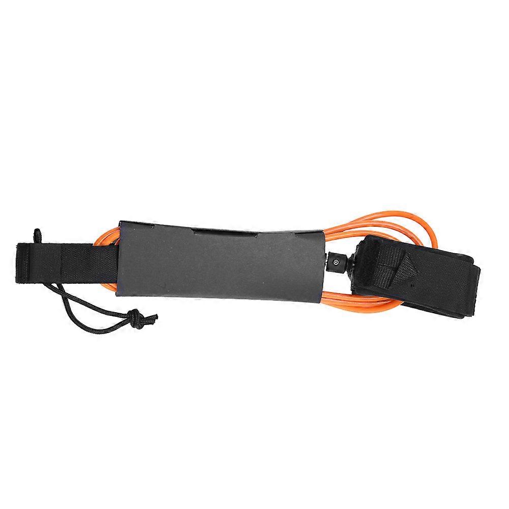 TPU 6ft 5.5mm Surf Leash With Hook and Loop Closure (orange)