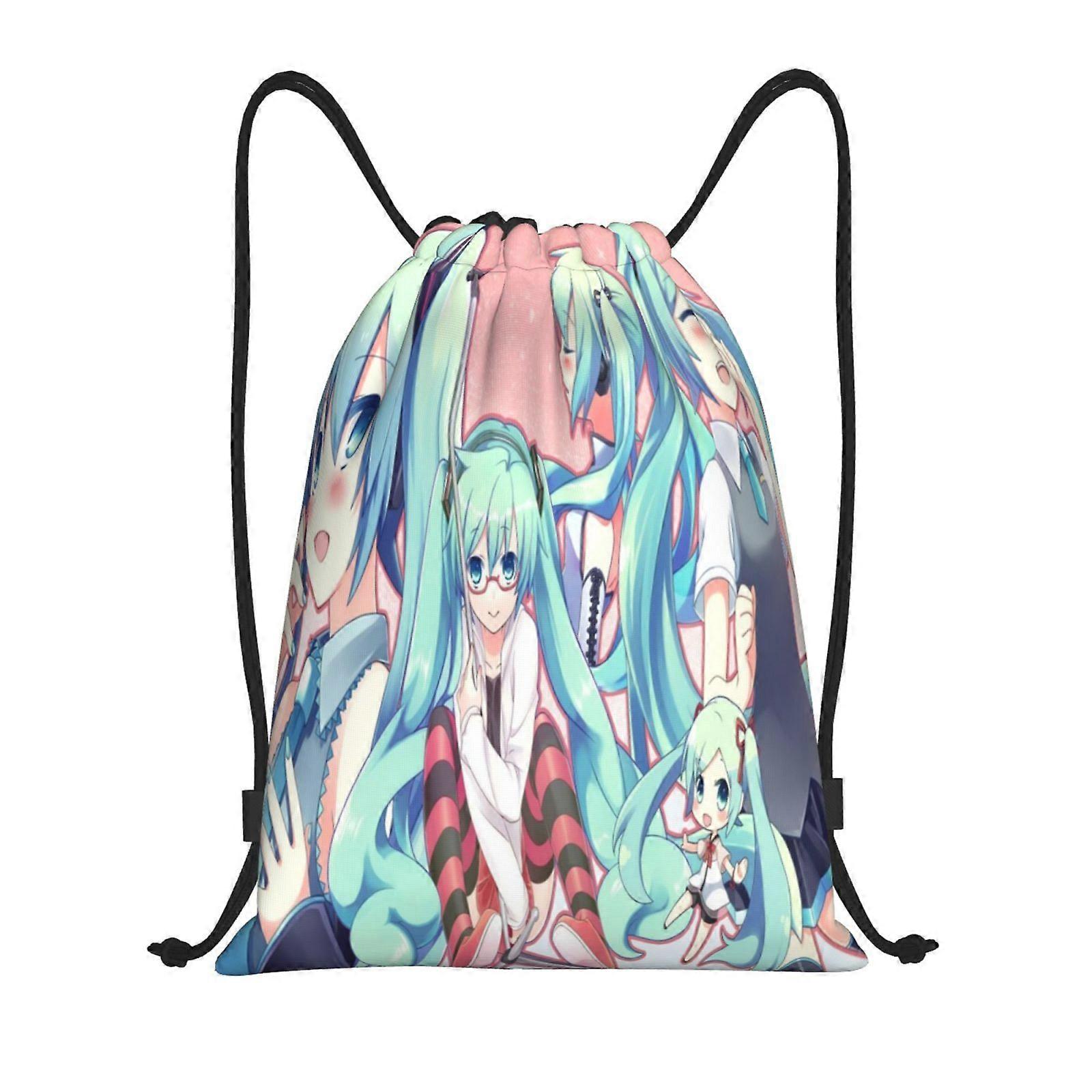 g430 Hatsune Miku Canvas double shoulder backpack easy to clean and carry, suitable for any outing f430