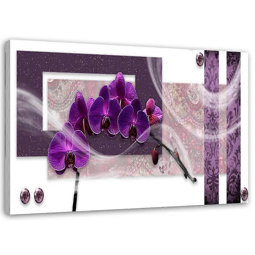 Impression sur toile, Orchidée pourpre - 100x70