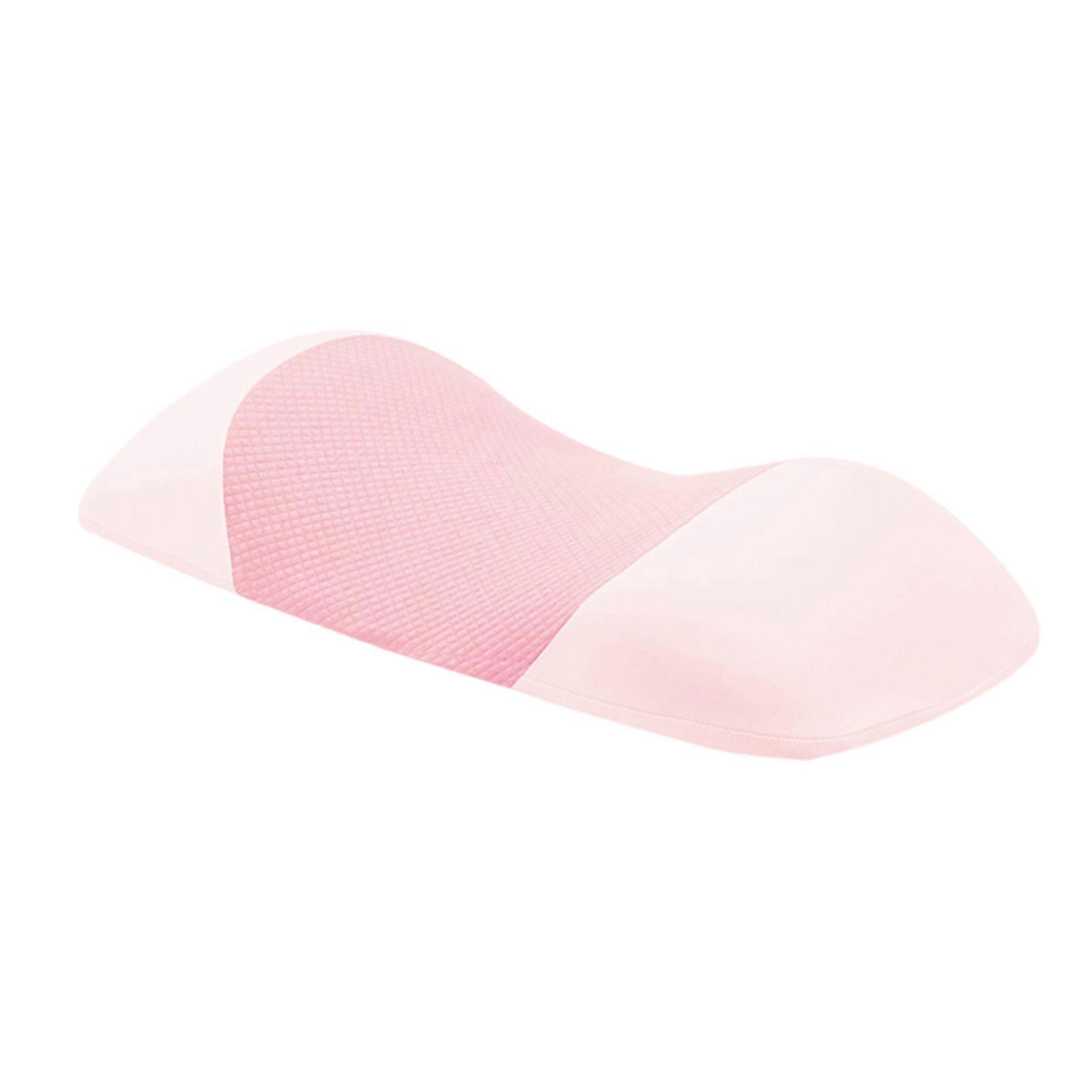High Density Memory Foam Back Cushion Lumbar Pillow for Long Sitting Hours Ideal for Office Workers and Drivers Pink