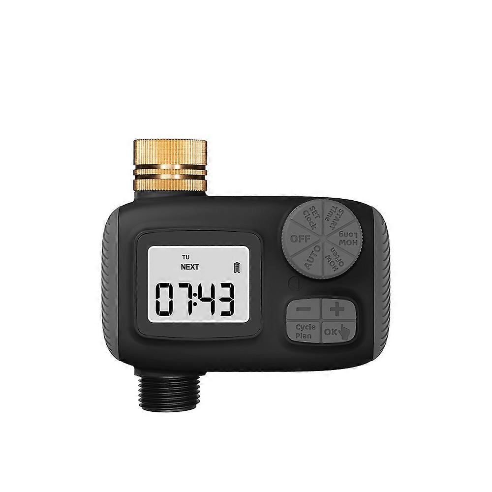 Garden/lawn irrigation controller, Chigoods, rain sensor, LCD display, black