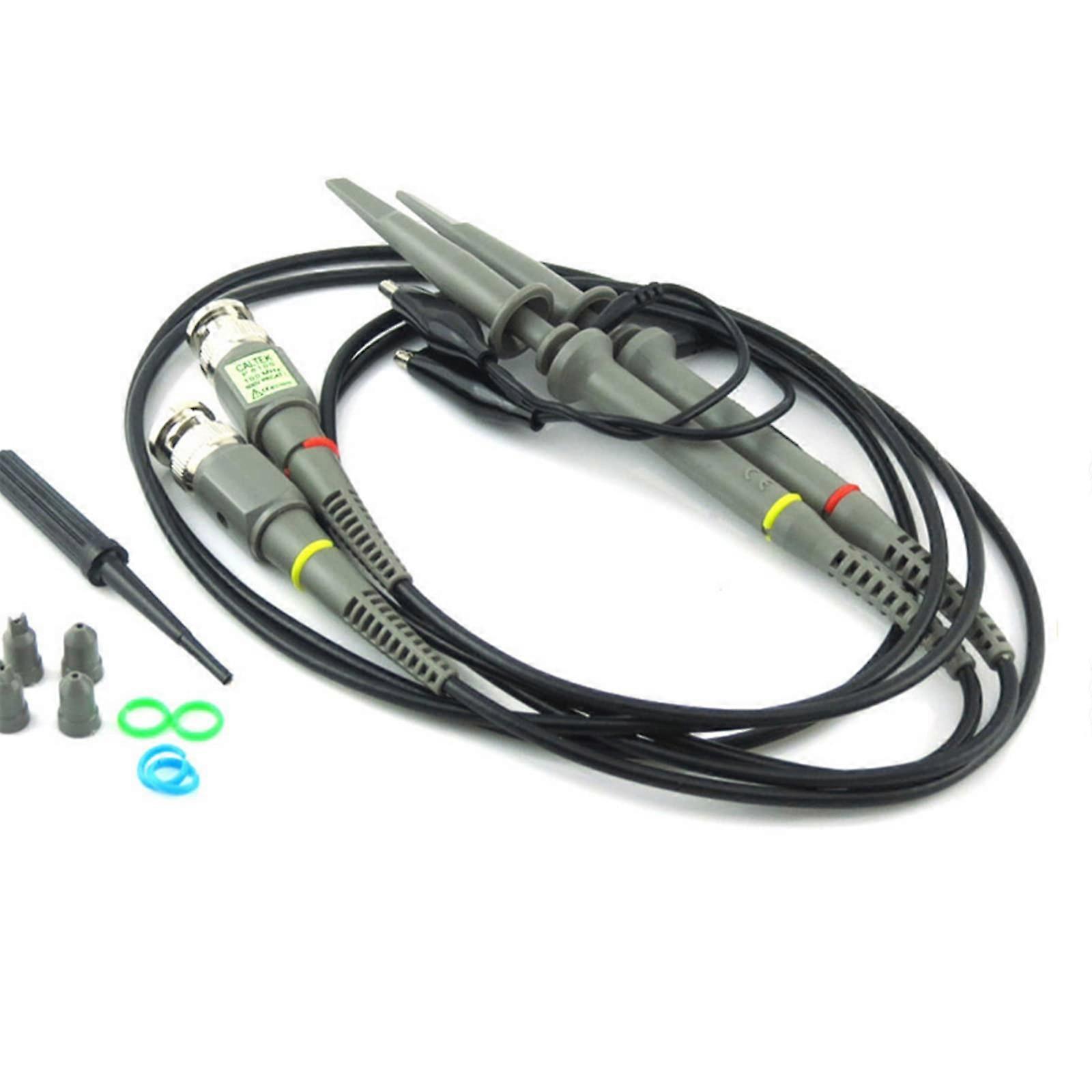 Oscilloscope Probes 2023 Grey Adjustable 1X/10X Attenuation 100MHz Bandwidth Test Cable Kit