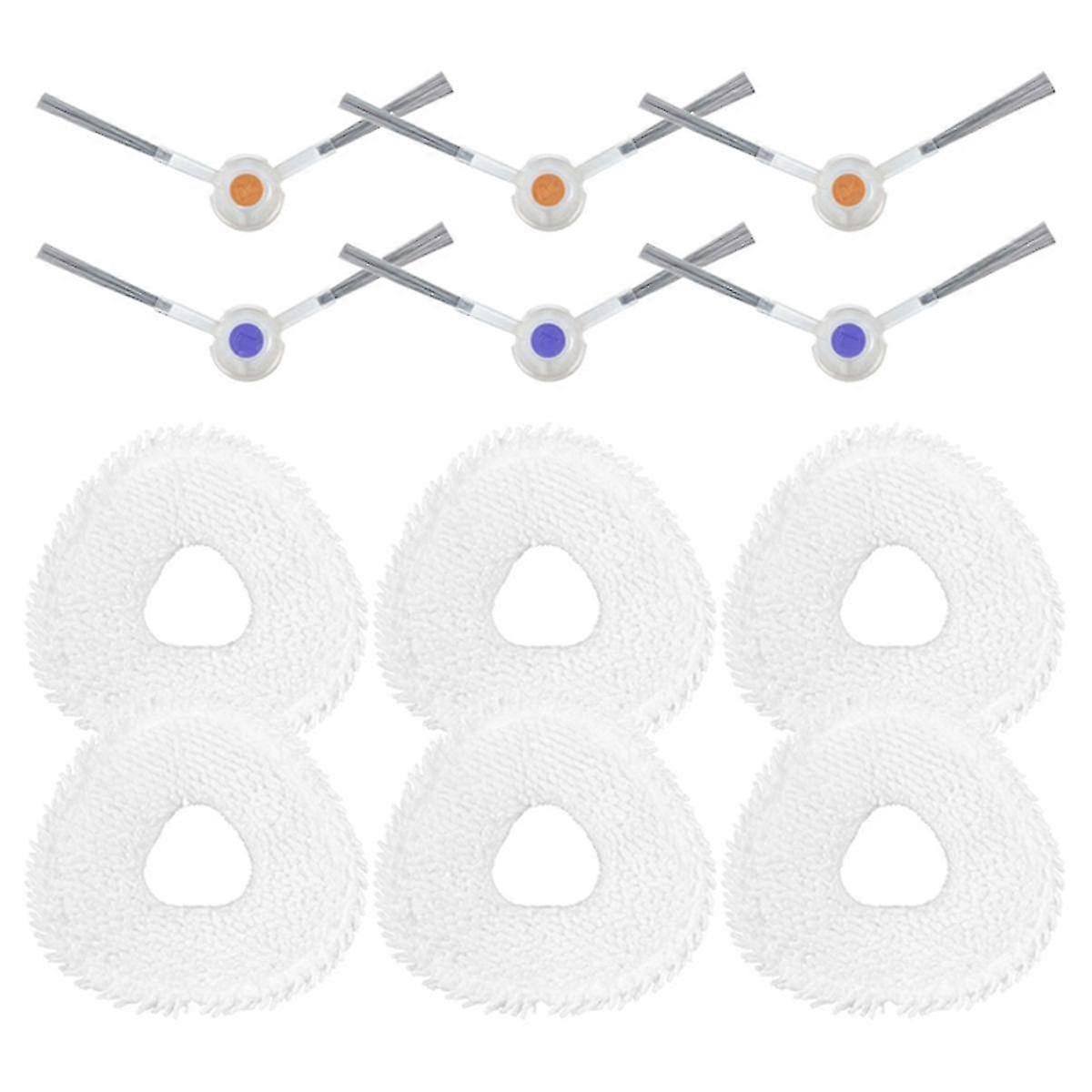 Replacement Side Brush & Mop Cloths Kit with Pads for J4 Lite Robot Vacuum Accessories