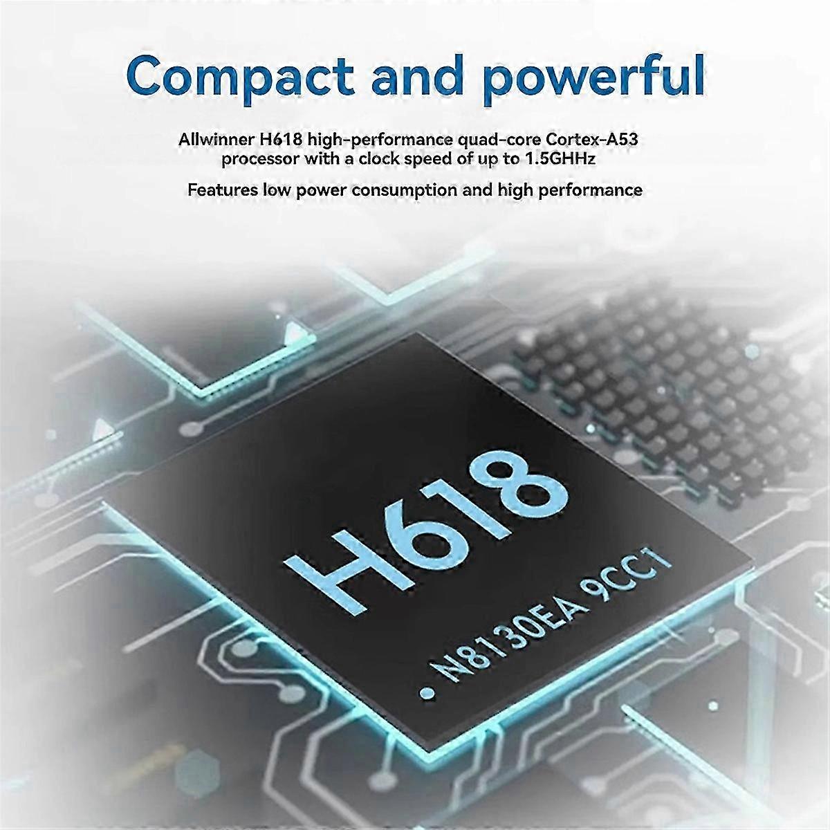 Für Zero 2W 1GB RAM H618 Quad-Core -A53 für Mini-PC WiFi5+BT5.0 BLE Optionaler Gehäuseadapter EU-Stecker