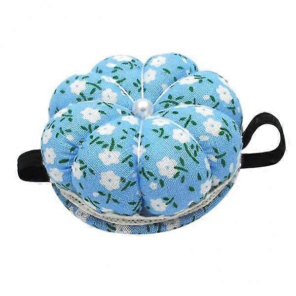 3xPumpkin Shaped Pin Cushion Patchwork Pin Holder DIY Sewing Craft Tool Blue