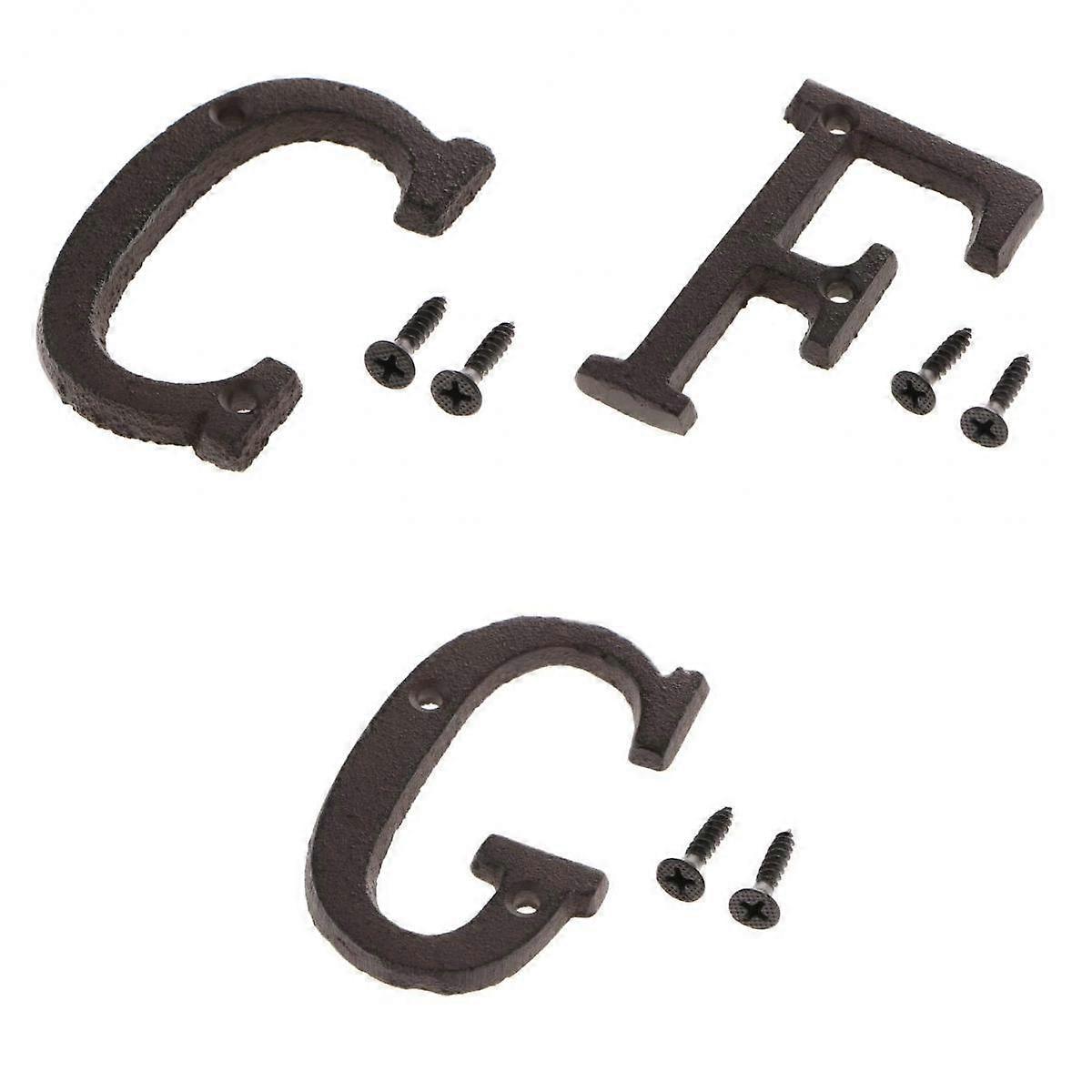 3 Pieces Creative DIY Door Letter Label decor