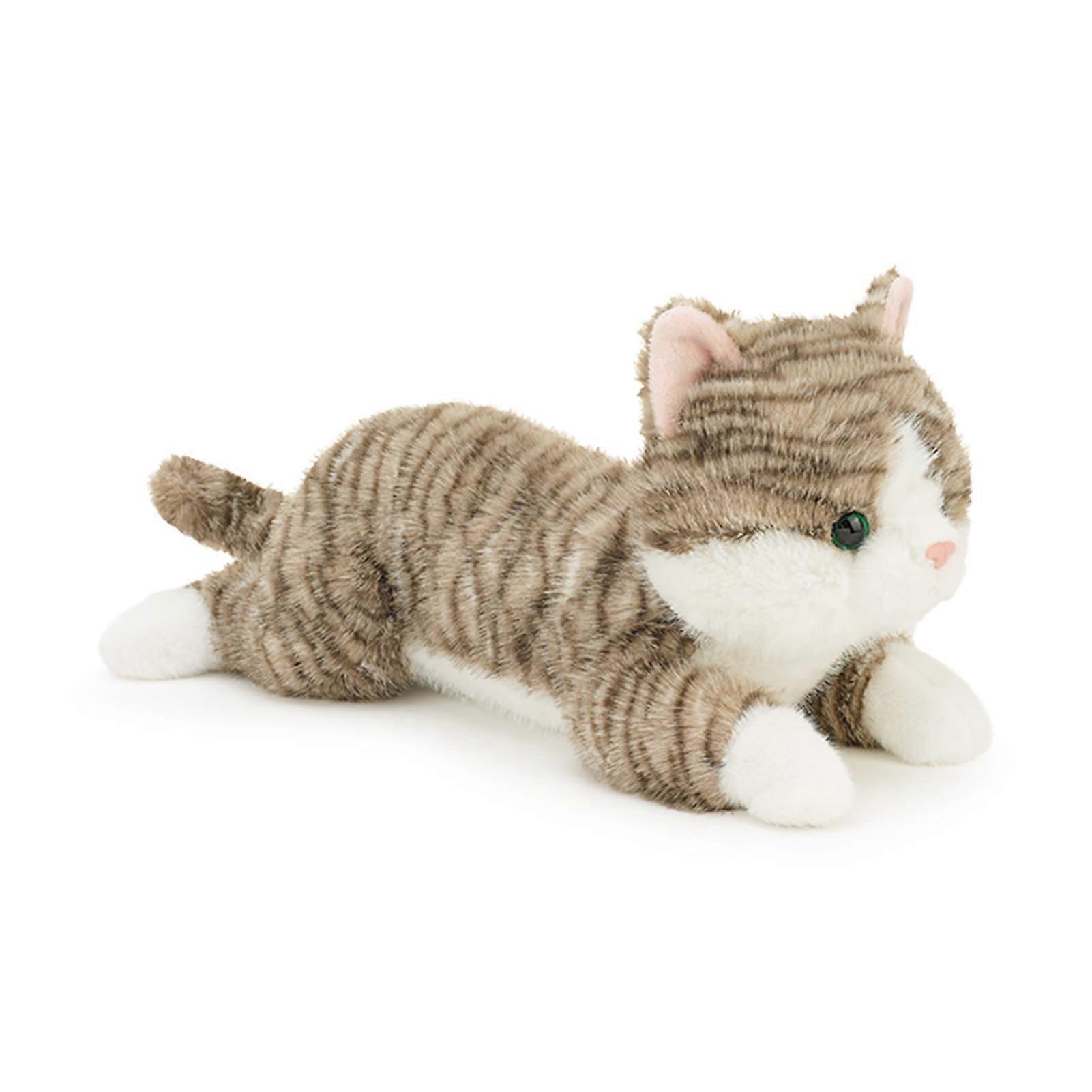 Cat Stuffed Animal Premium Brown Plush Toy for Ages 1 and Up 13.5 Inch Soft Cuddly Kitten