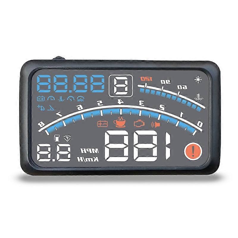 4E Car 5.5 inch OBD HUD Head-up Display Support Speed Alarm / Shift Reminder / Time Display